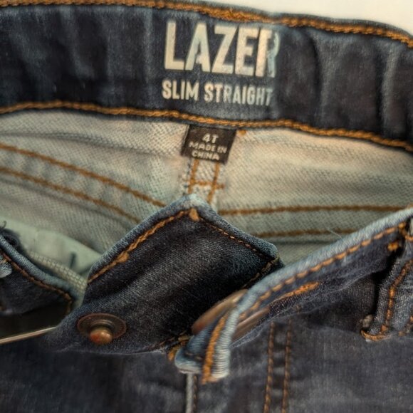 Lazer Slim Statement Youth Toddler Jeans Denim Button - Picture 4 of 4